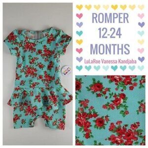 Dot Dot Smile Girls Romper 12-24month NWT Floral